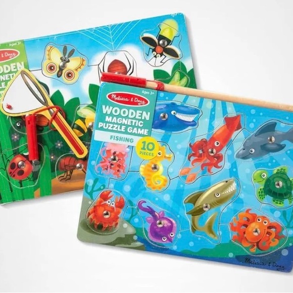 Melissa & Doug Vibrant Magnetic Fishing and Bug Puzzle Set - Picture 2 of 3